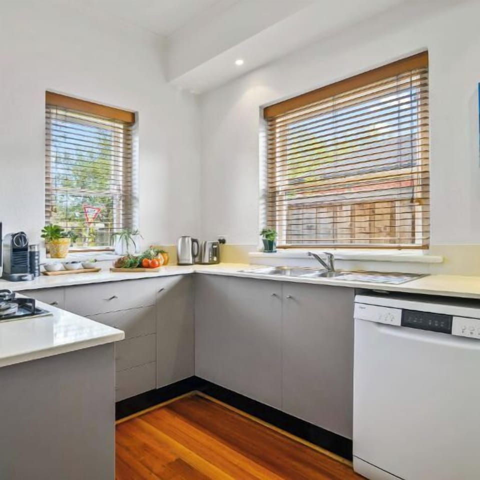 KITCHEN: The well equipped kitchen has all the needed appliances and a well stocked pantry.