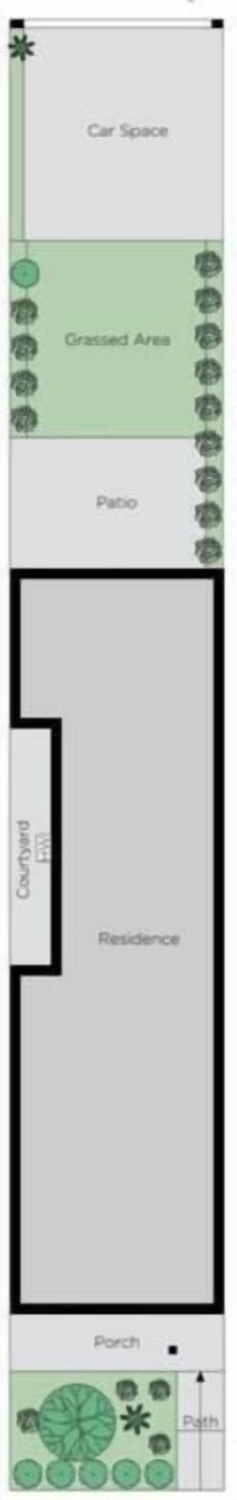 FLOOR PLAN: The home has two queen bedrooms and open plan kitchen, living, dining areas and a modern bathroom with shower-bath. The laundry in located on the patio.