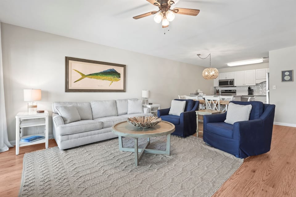 Living area with sleeper sofa