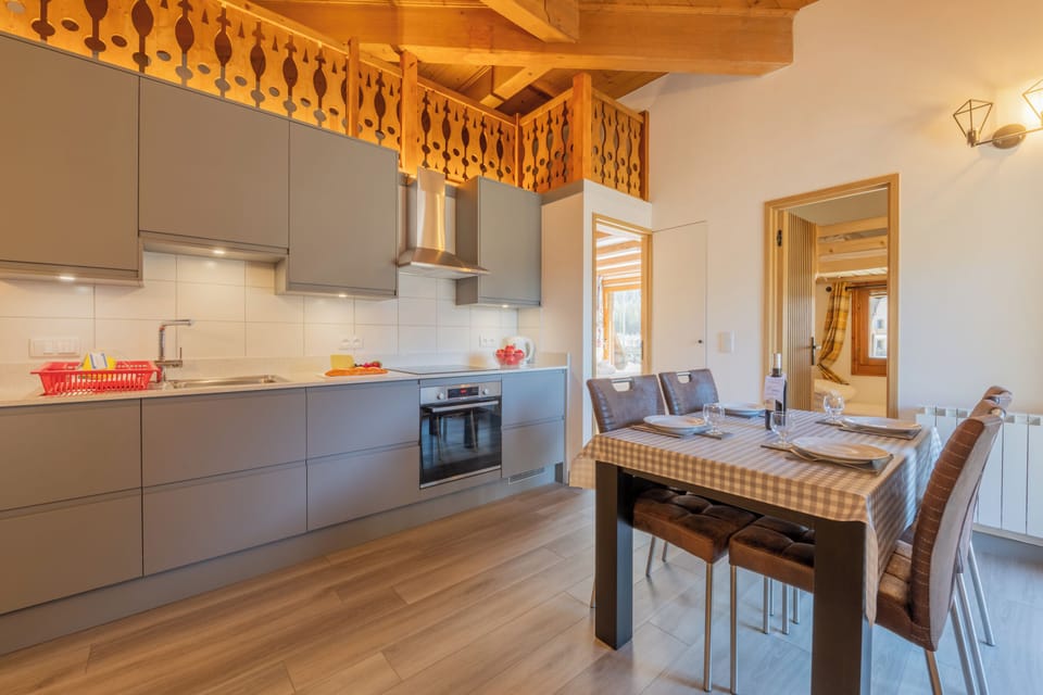 Kitchen and dining area