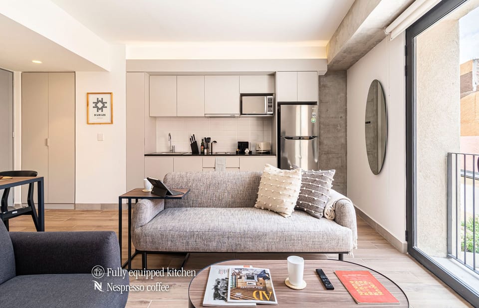 The building contains several similar units, Furniture, decor, and amenities may vary.
