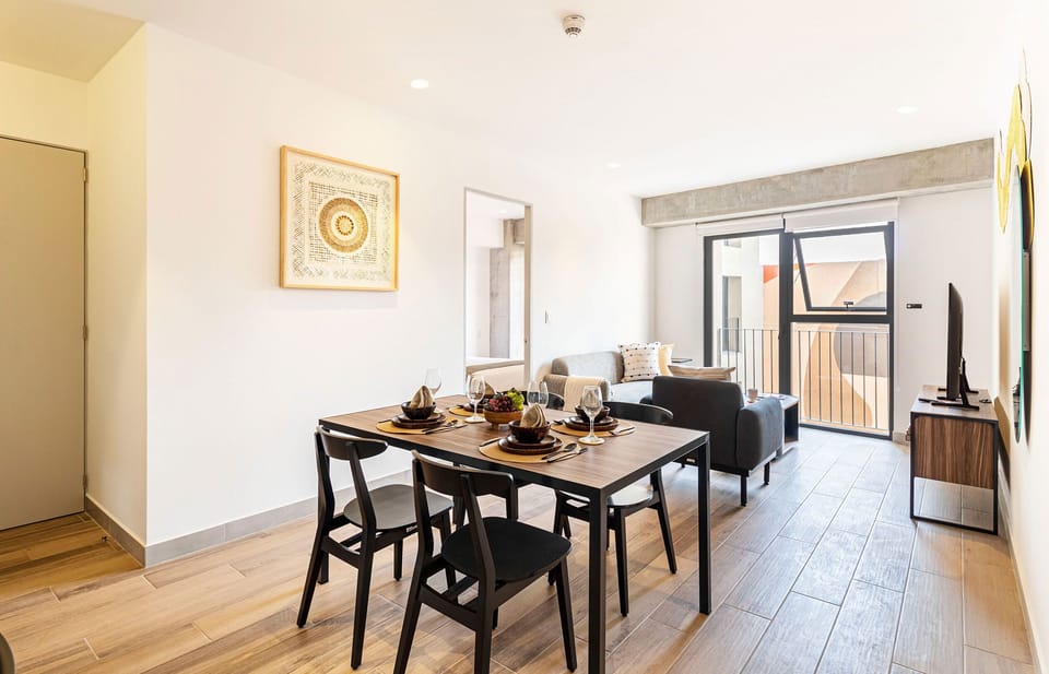 The building contains several similar units, Furniture, decor, and amenities may vary.