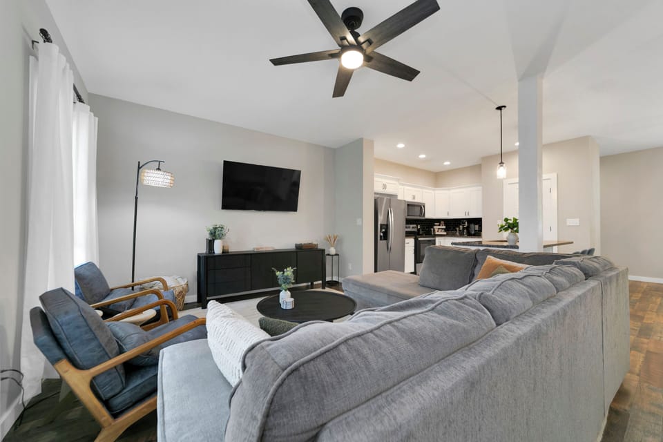 Welcome to our home away from home! This 3bed/2.5bath cozy home sleeps a total of 8 guests. The living room couch is a sleeper sofa. 