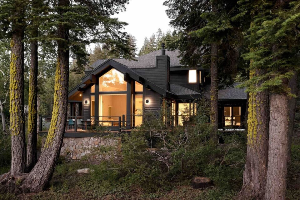 A modern mountain retreat where sleek design meets natural surroundings.