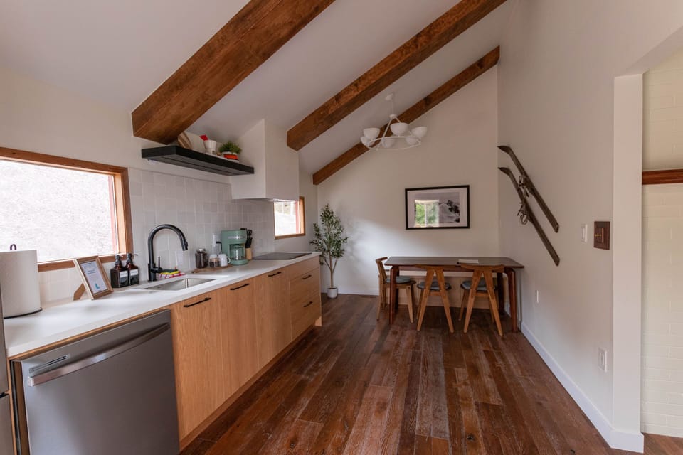 Cook up a storm in the well-equipped kitchen, filled with natural light and modern touches.