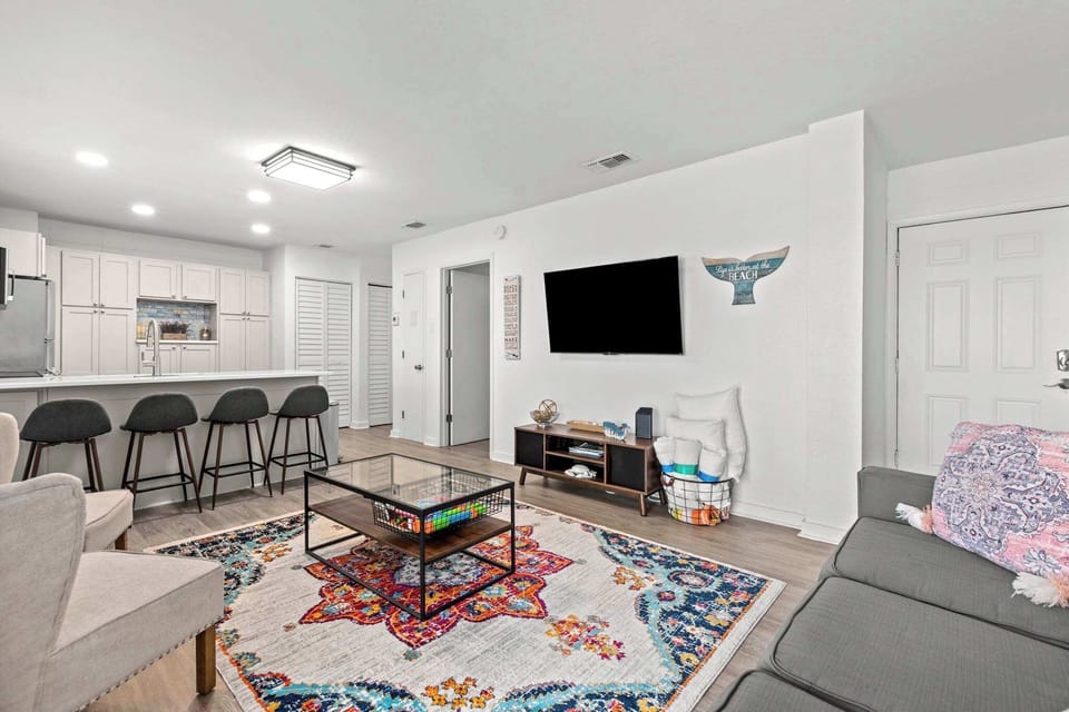 We offer a Smart TV that guests can feel free to login to their own streaming services (Netflix, Hulu, etc.) while traveling as well!