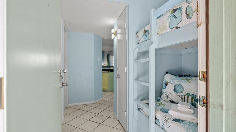 Bunk beds located in the entry hall