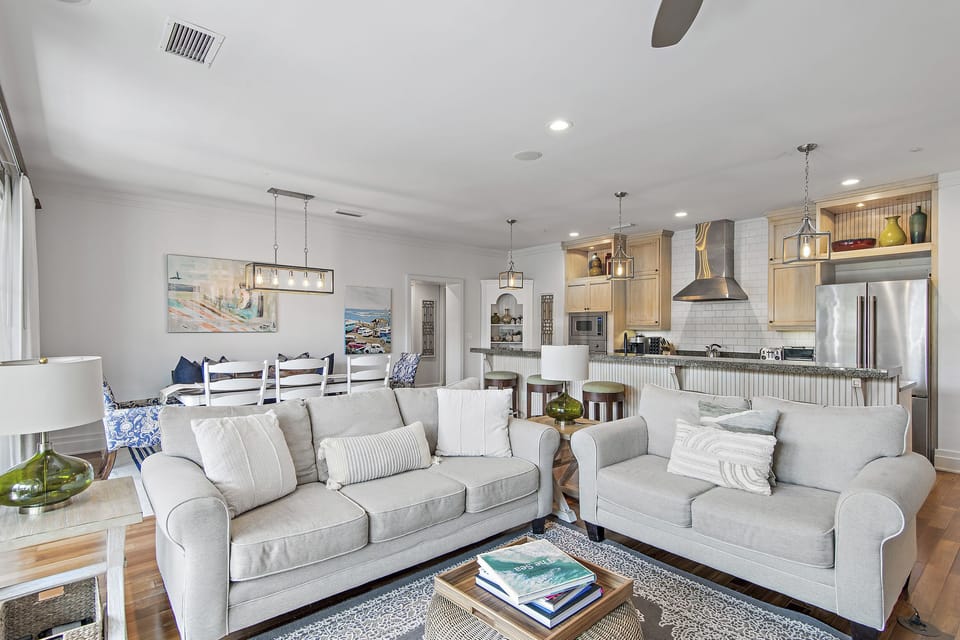 WaterHouse 202 - Seacrest Beach - Living/Dining/Kitchen Area