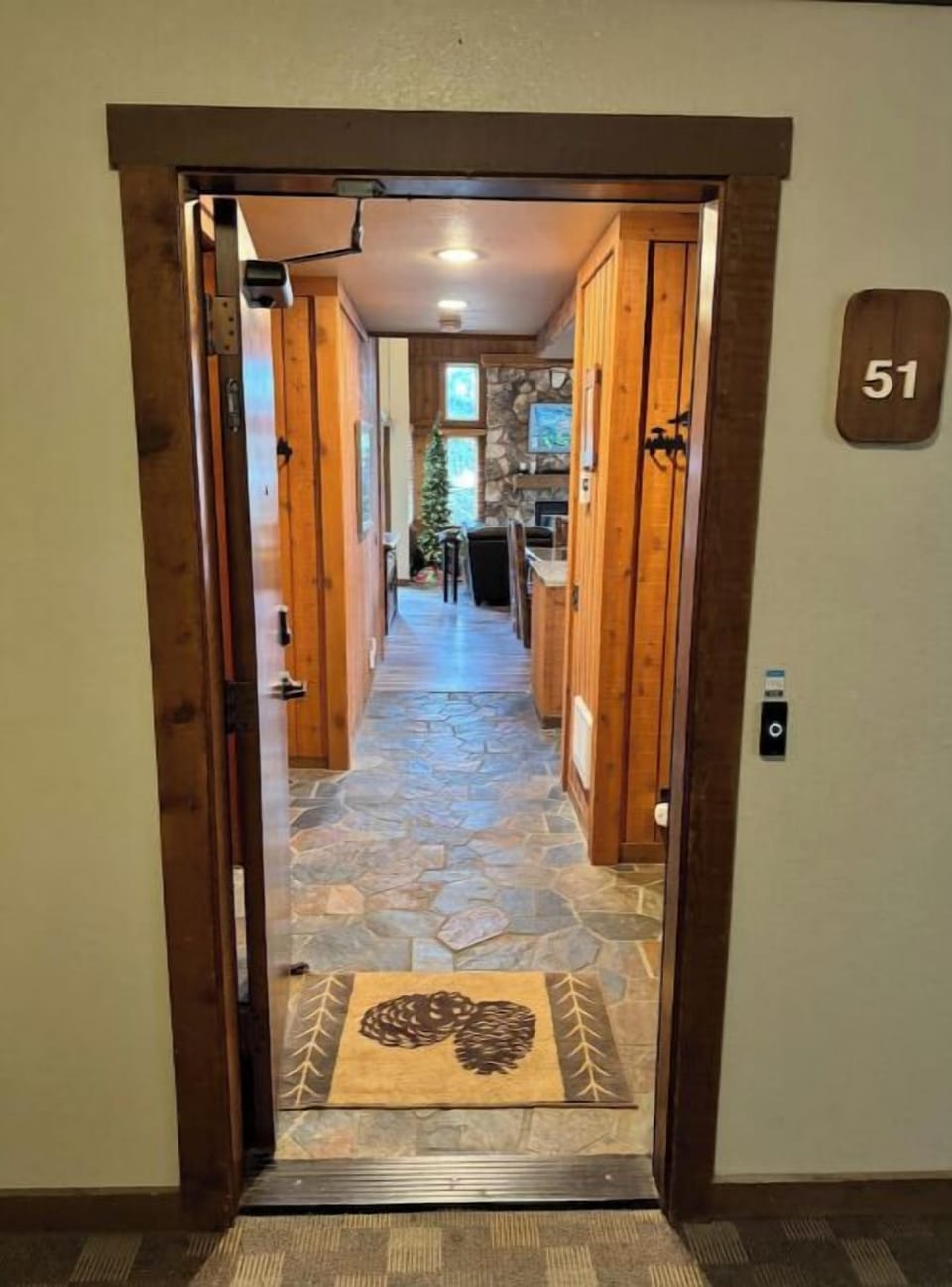 Entrance to Unit 51 from hallway.