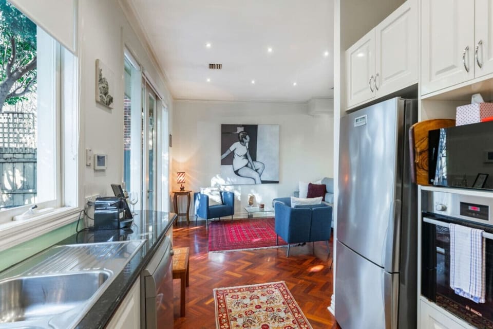 Kitchen overlooking the living room