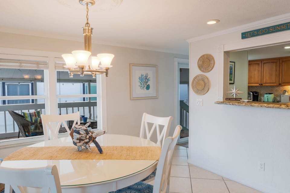 Bright and inviting dining area for meals together