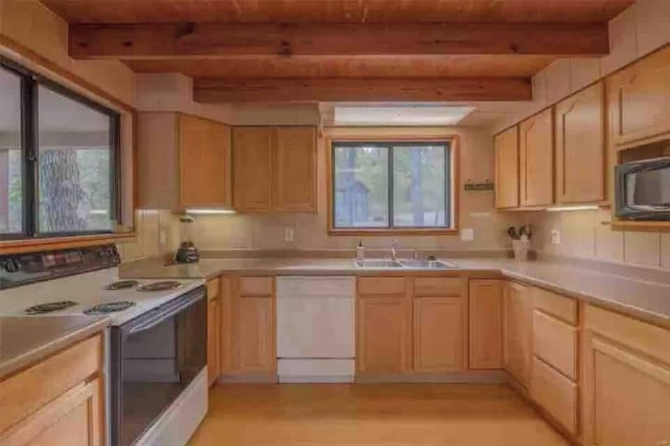 Fully equipped kitchen.  Drip coffee maker