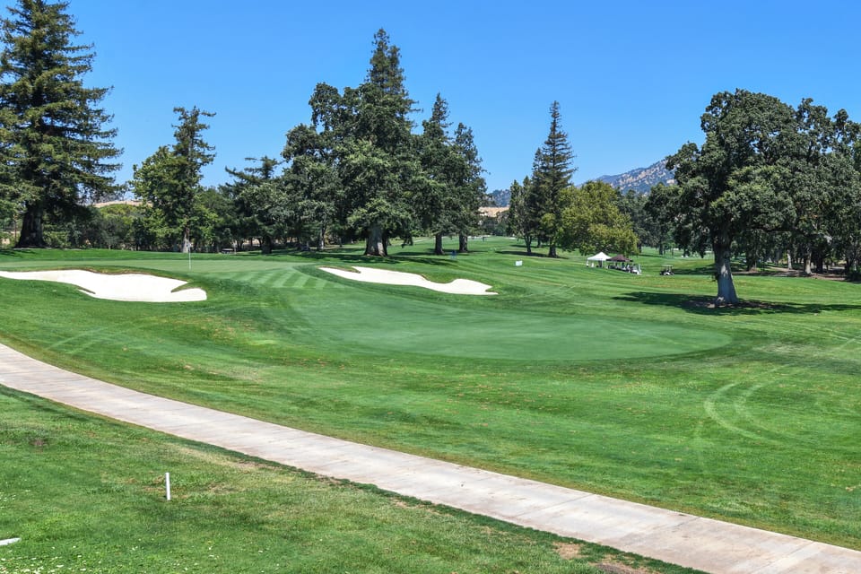 View of North course from balcony.  