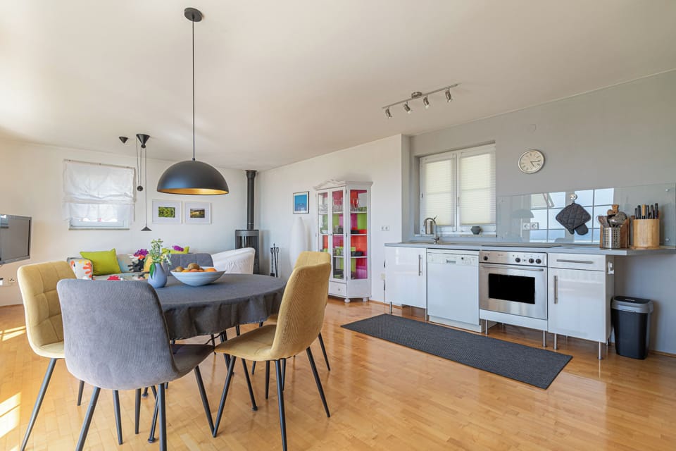 Kitchen and dining area
