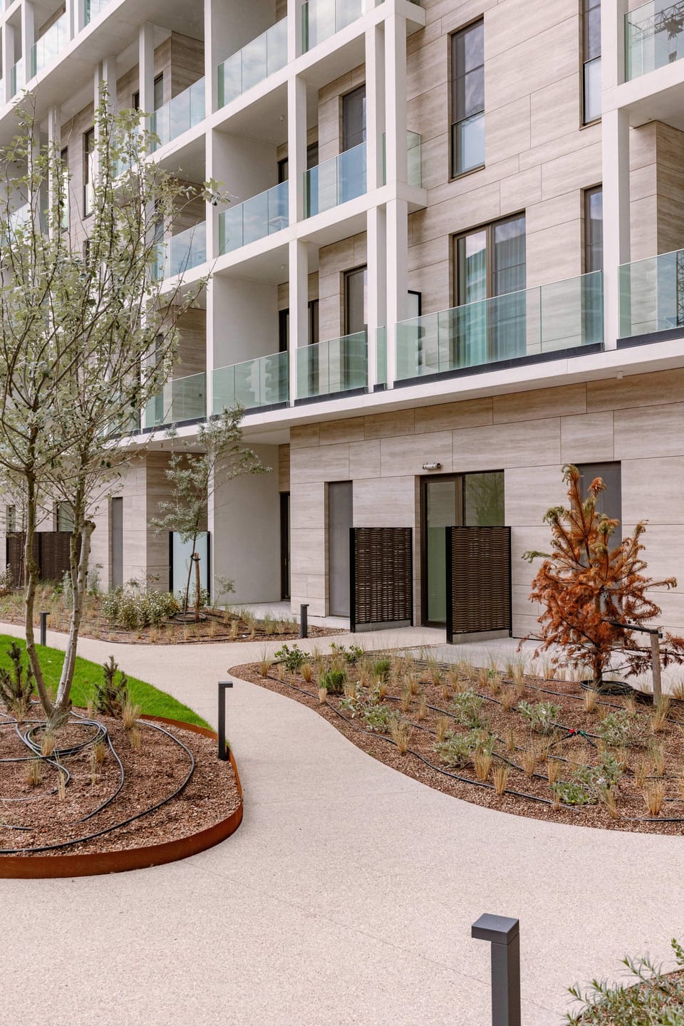 Newly landscaped courtyard