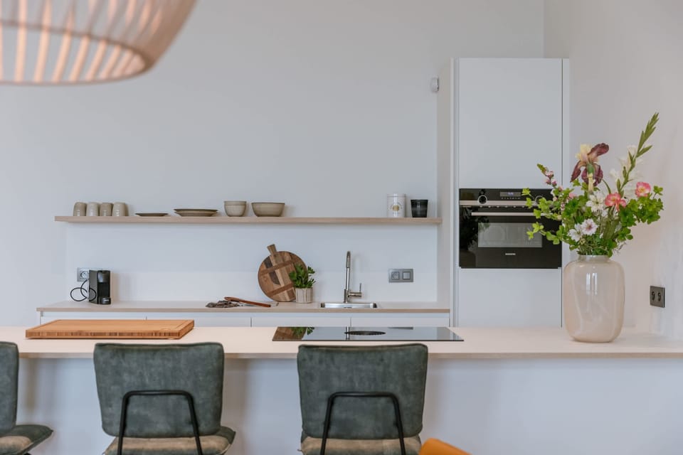 Stylish kitchen with breakfast bar