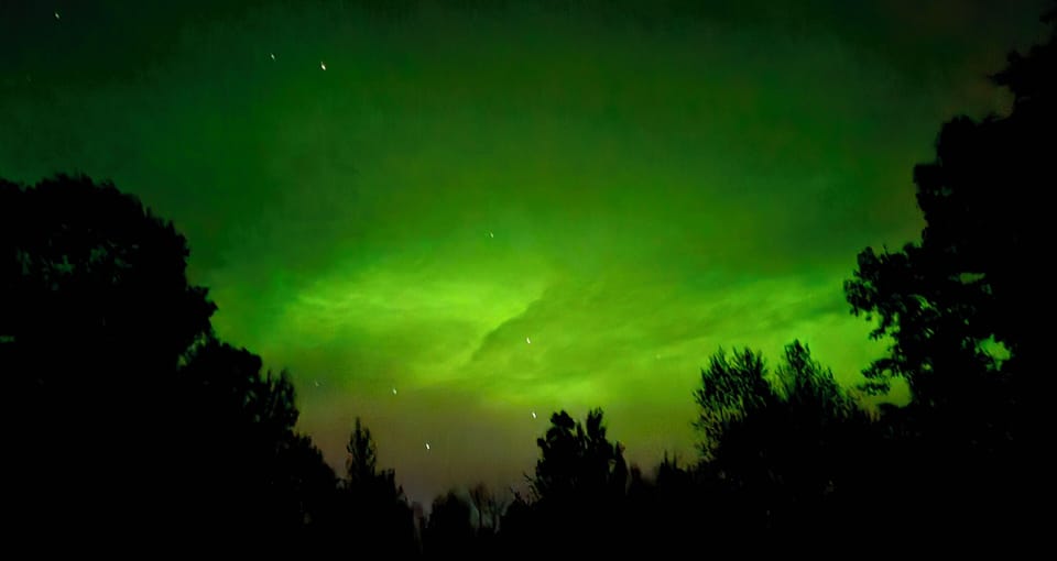 Northern Lights from the dock. 
