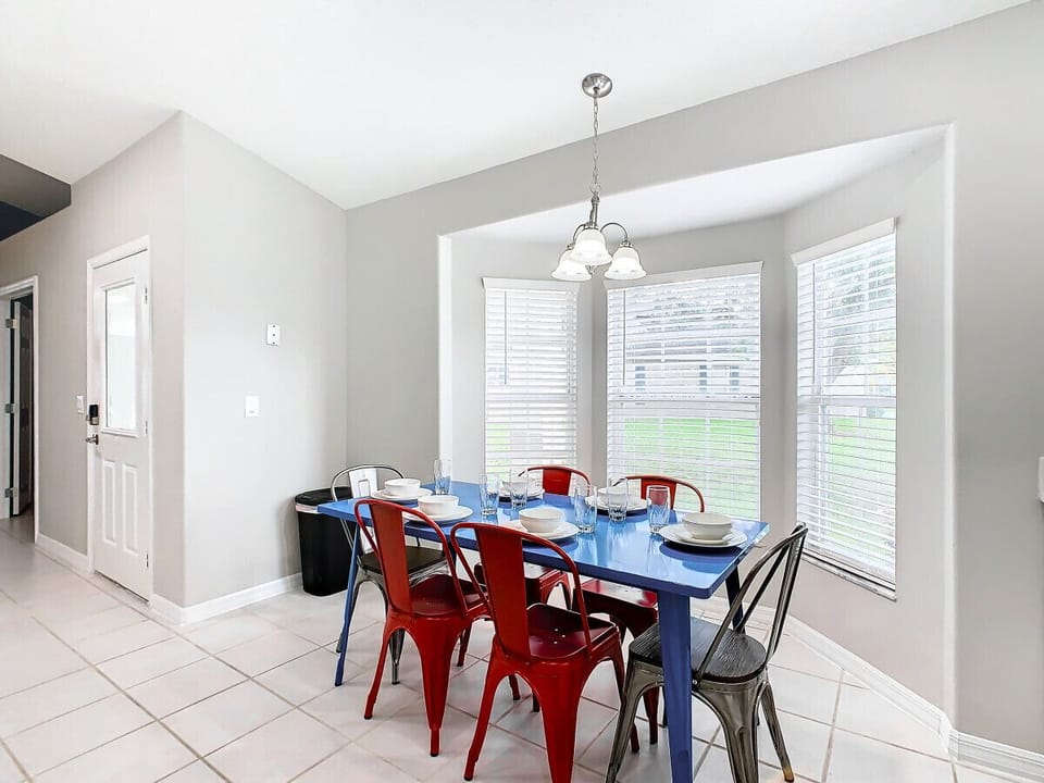 Convenient dining space right in the kitchen