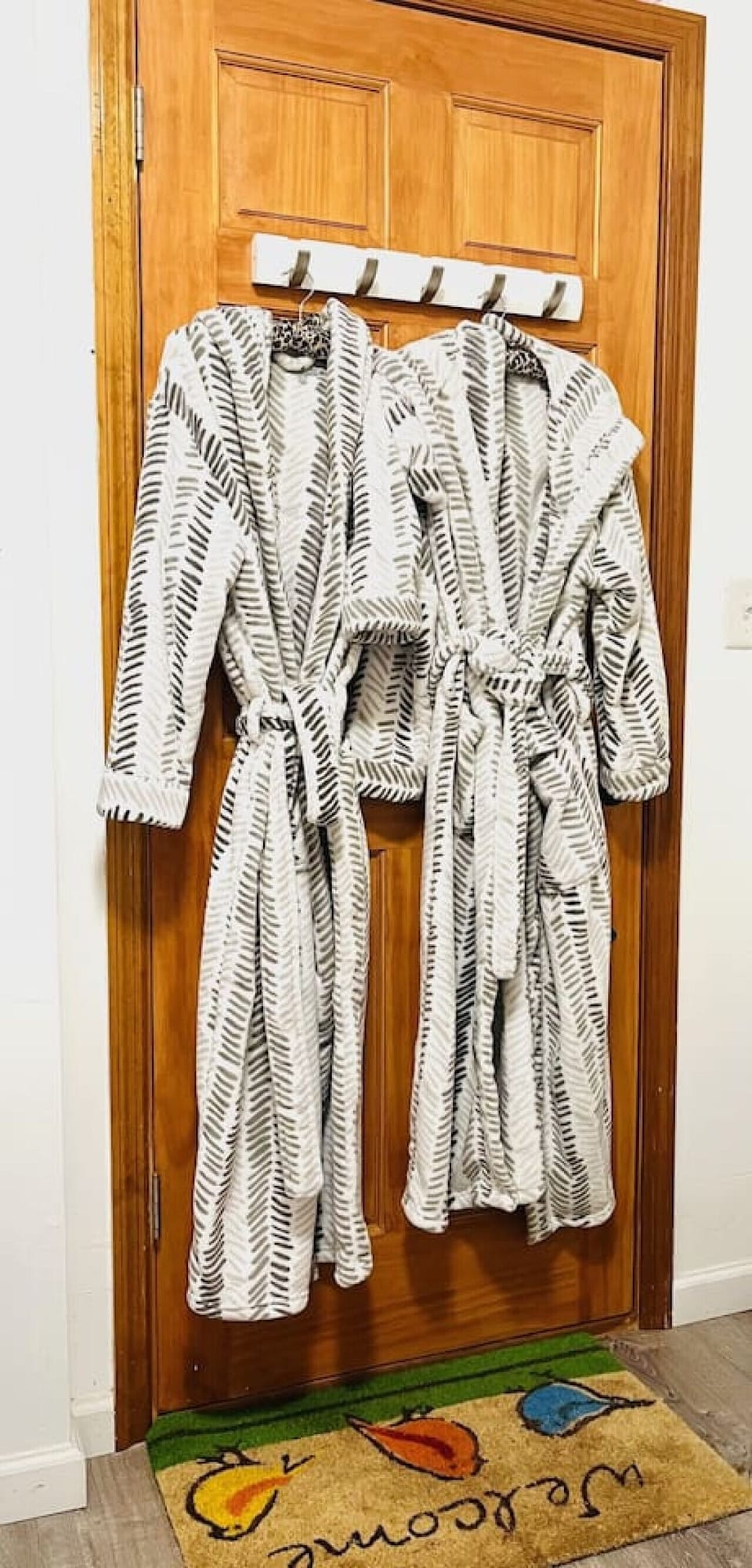 Cozy bathrobes waiting for you for a soothing experience.
