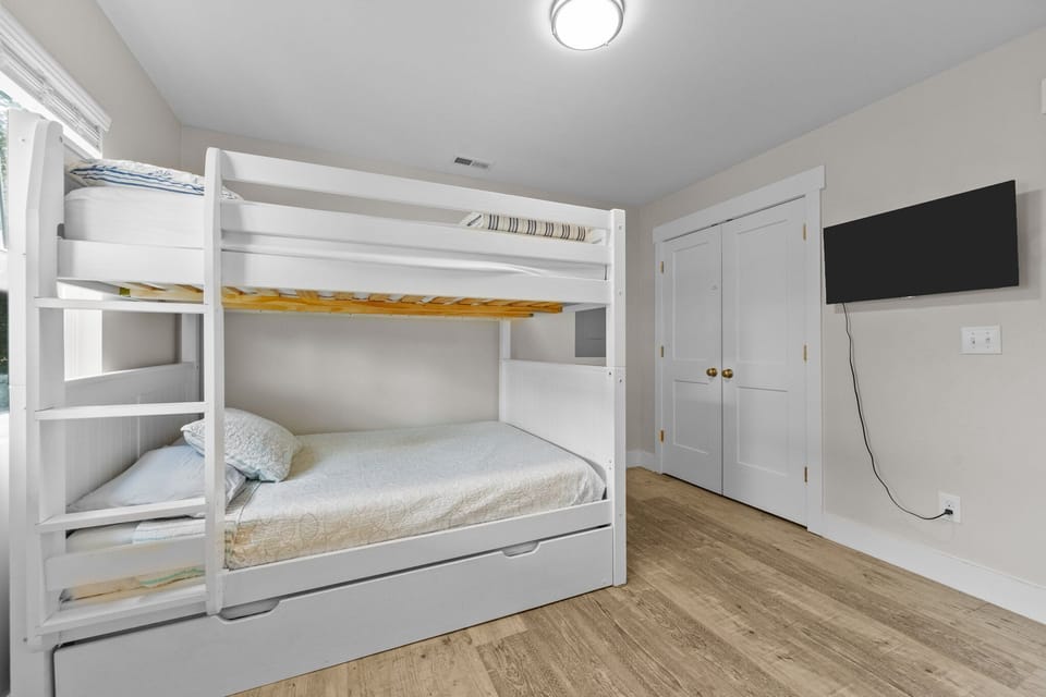 Endless fun and screen time in the bunk room.