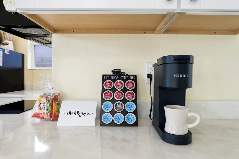 Coffee Station | Keurig Coffee Maker | Assorted K-Cups.