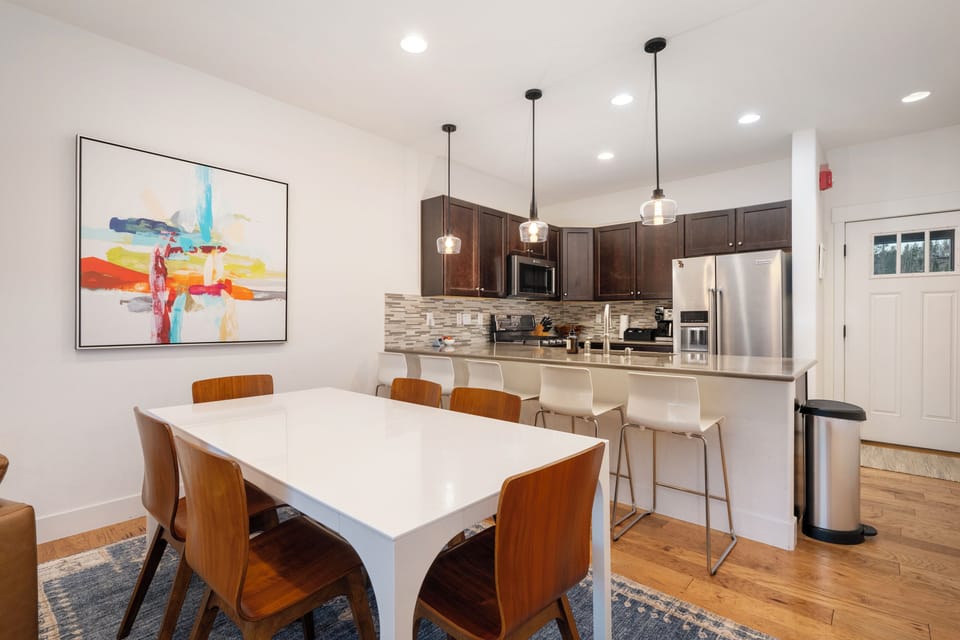 Kitchen and dining room.