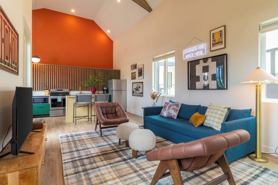 Comfortable seating in the living area.