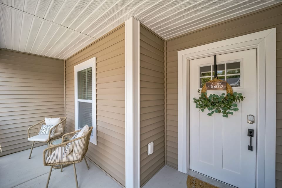 Sip your morning coffee and wave good morning at your follow neighbors from our front porch