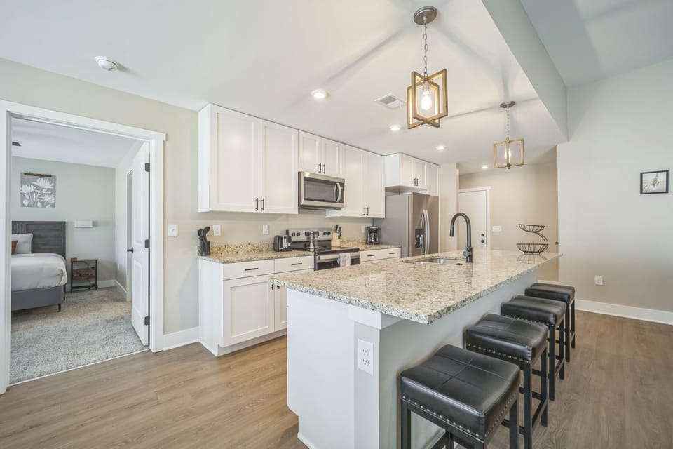 Make some cookies in our kitchen while everyone gathers around the kitchen island