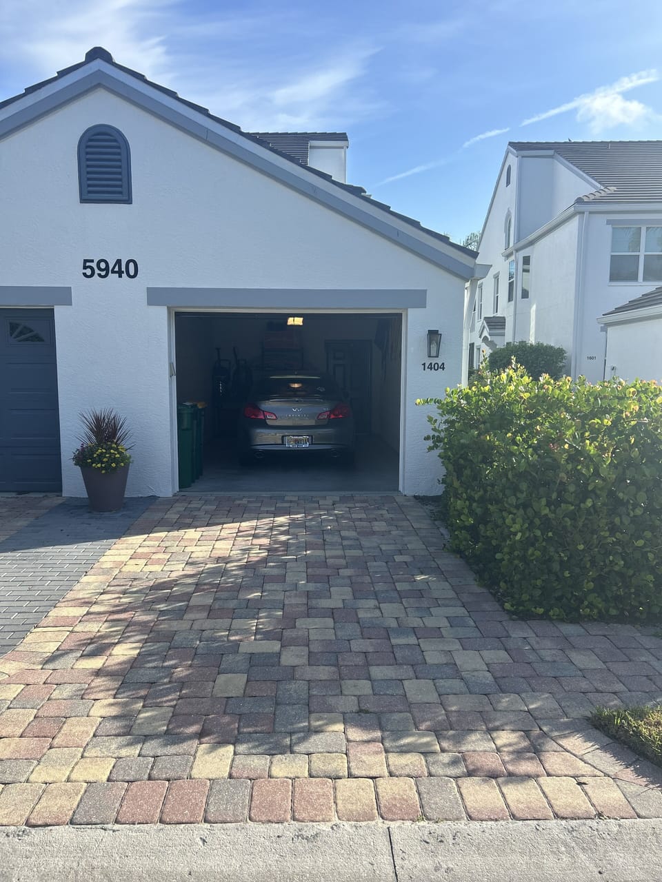 One Car garage and paved driveway