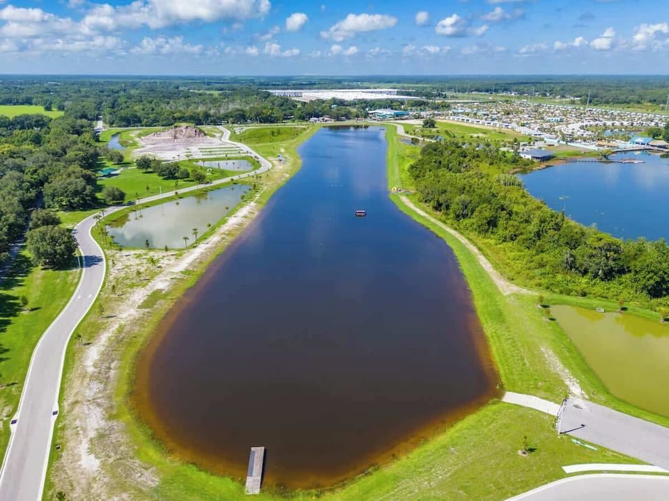 Enjoy fishing, boating and kayaking here at Lake Myrtle, just a stone’s throw away from our 4-bedroom house!