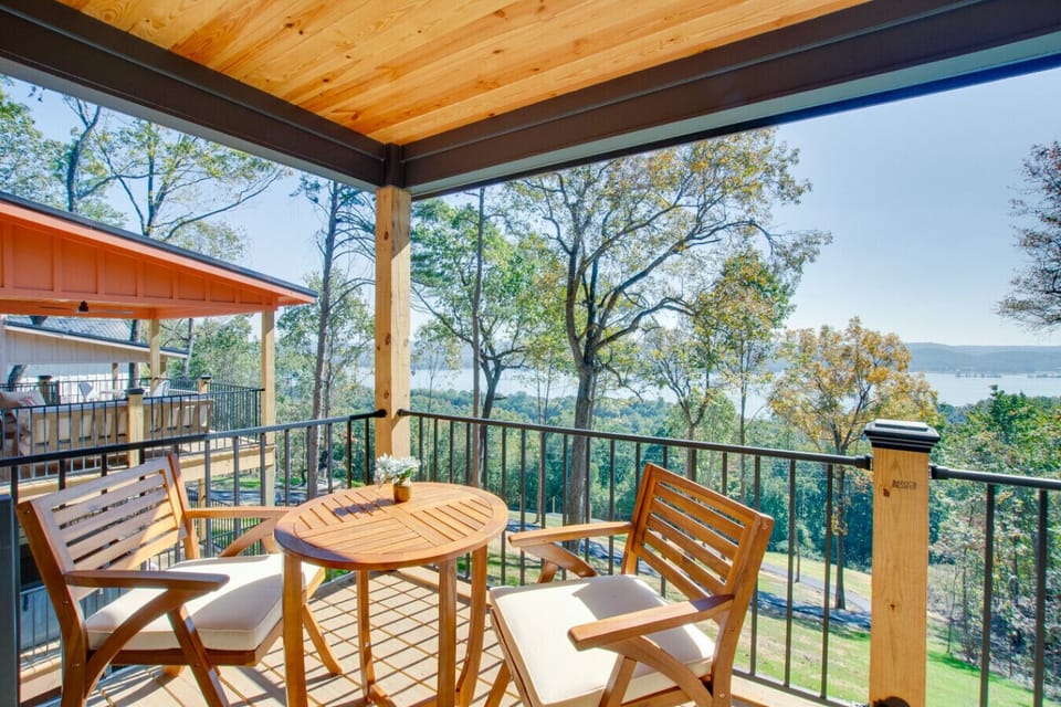 Covered Patio with Lake Views