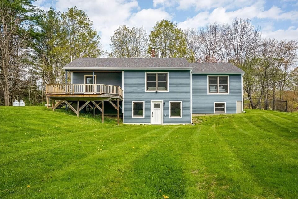 Back yard and deck
