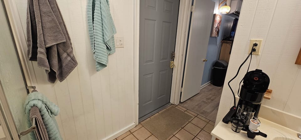 the entry door.