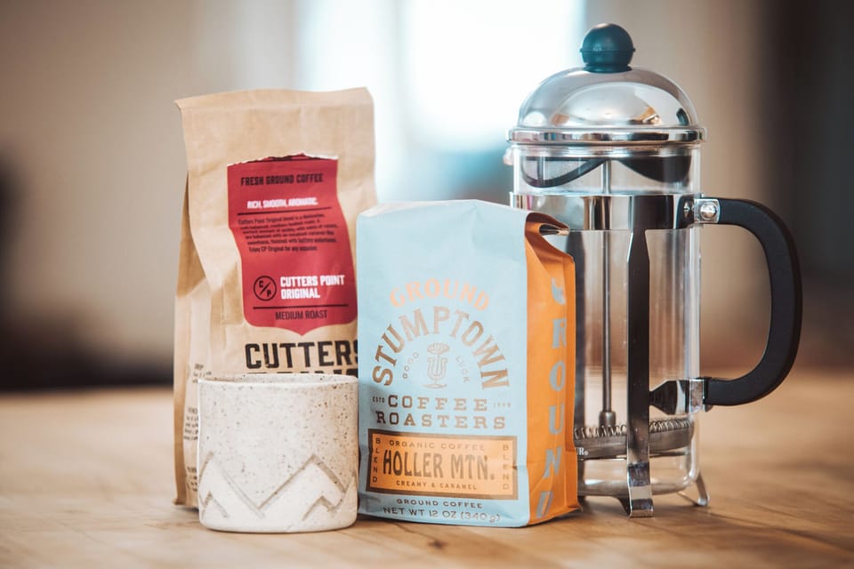 French press and pour over for those who prefer! 