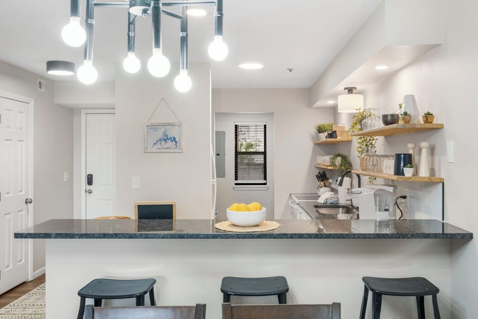 Full Kitchen with Extra Bar Seating