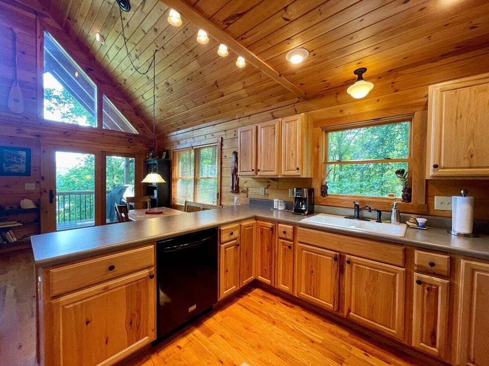 Kitchen, Open to Dining & Living Room Area