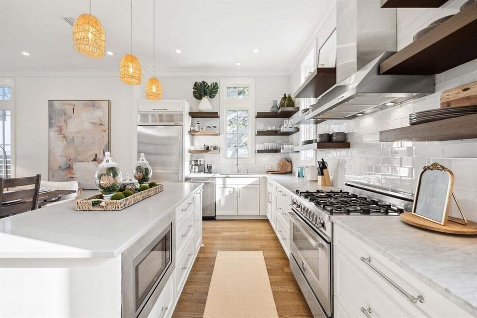 High-end appliances and generous counter space