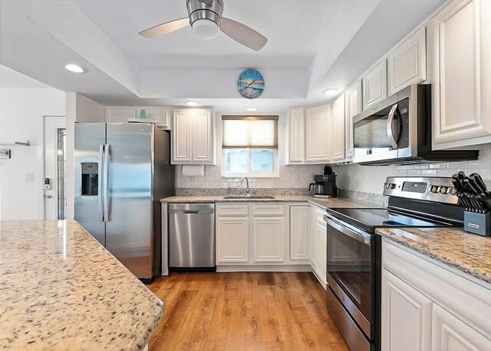 Kitchen is located on the 2nd level.