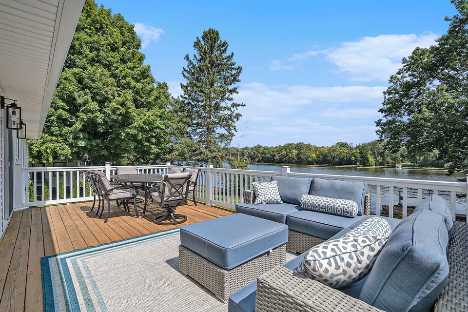 Outdoor Deck with eating and couch