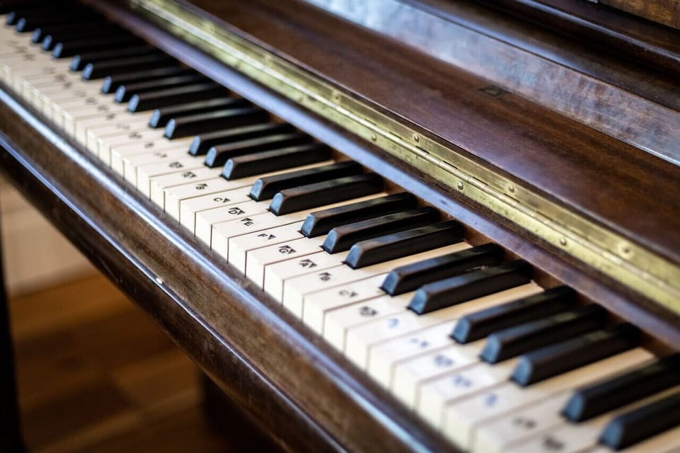 Piano in living room