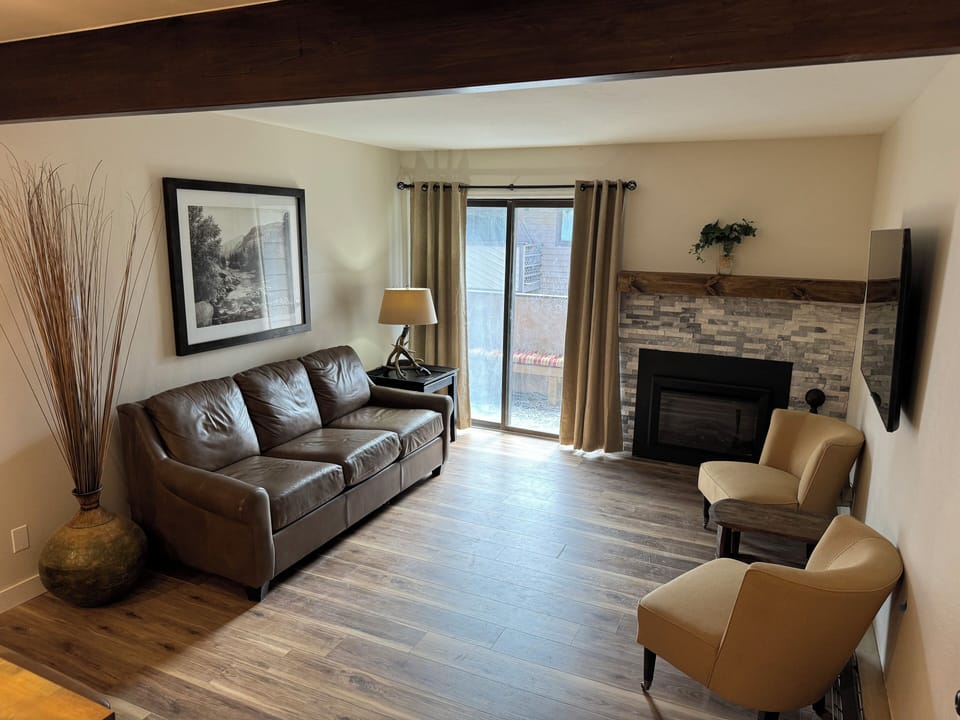 Step onto the small balcony for some fresh Colorado air or to grill