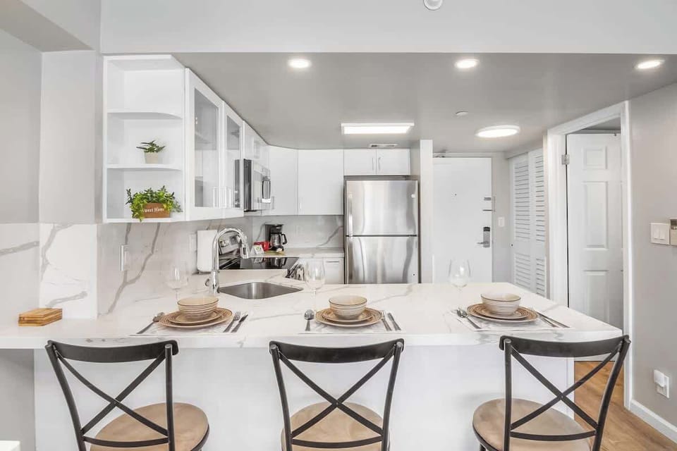 Kitchen and dining area perfect for shared meals.