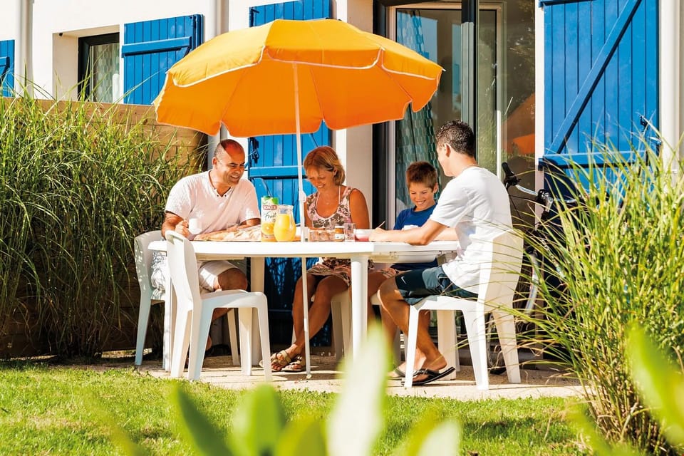 Enjoy reminiscing about your day while sipping a glass of wine outside on the patio.