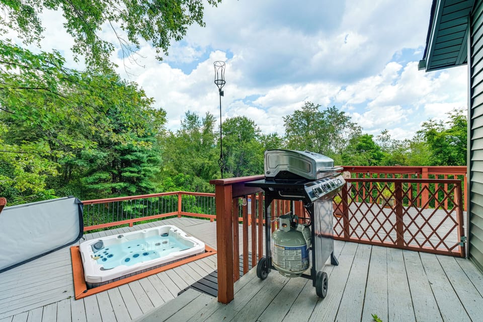 Deck | Gas Grill | Hot Tub Area
