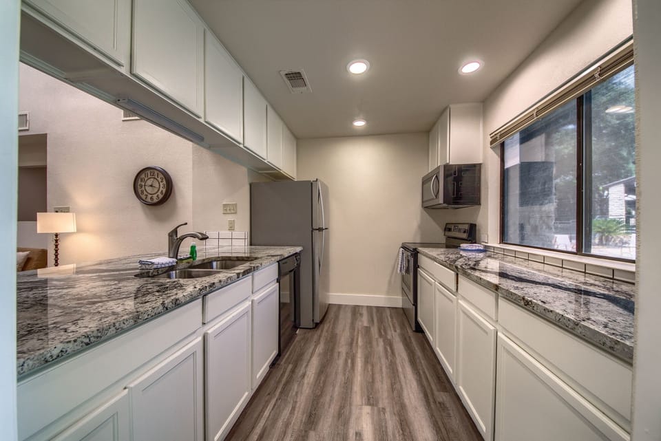 Club Haus Kitchen! Comes fully Equipped with all your essentials!