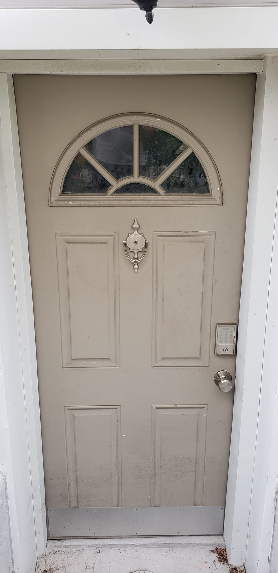 Exterior door to unit with keypad entry