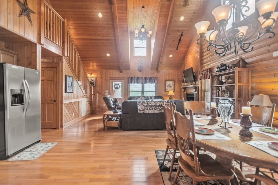 Indoors, Hardwood, Stained Wood, Dining Table, Furniture