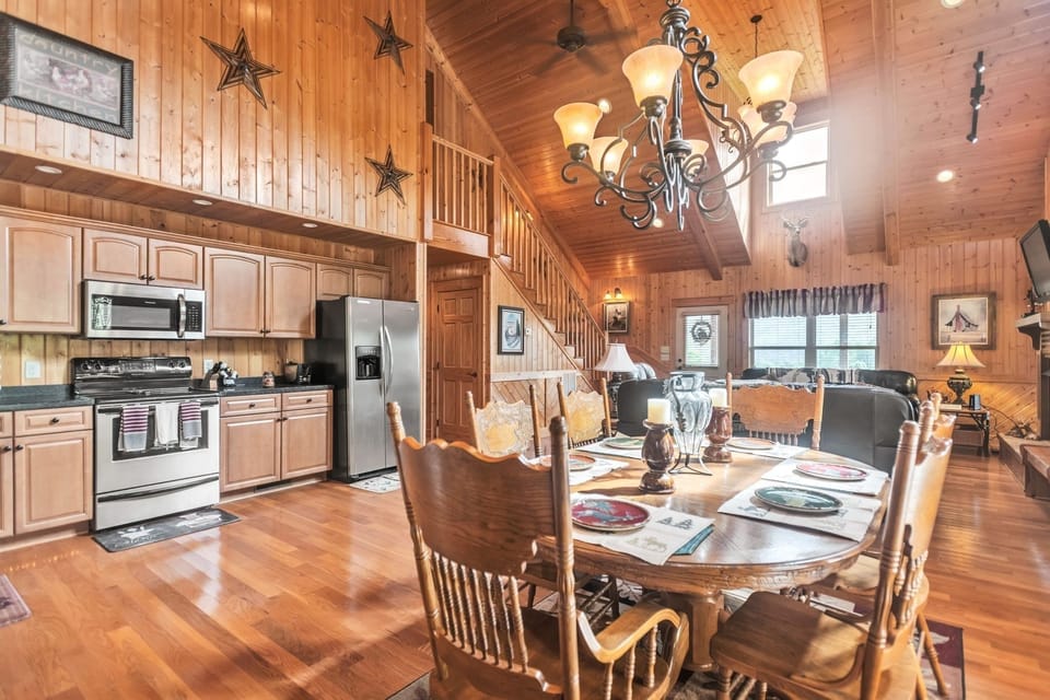Indoors, Hardwood, Stained Wood, Building, Dining Room