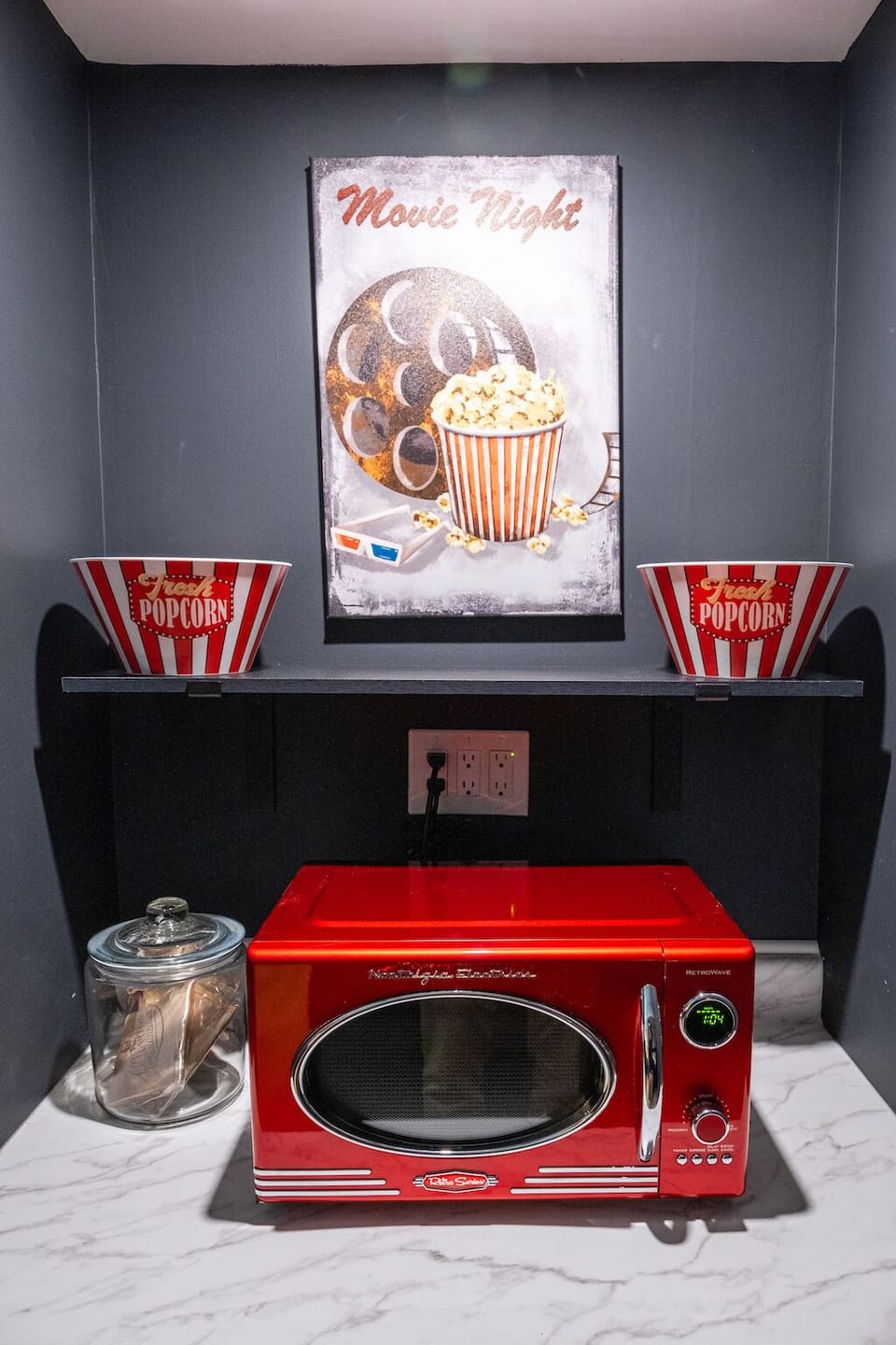 Snack bar near home theater